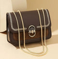 Chocolate Brown Chain Sling Bag — Elegant Mini Shoulder Purse