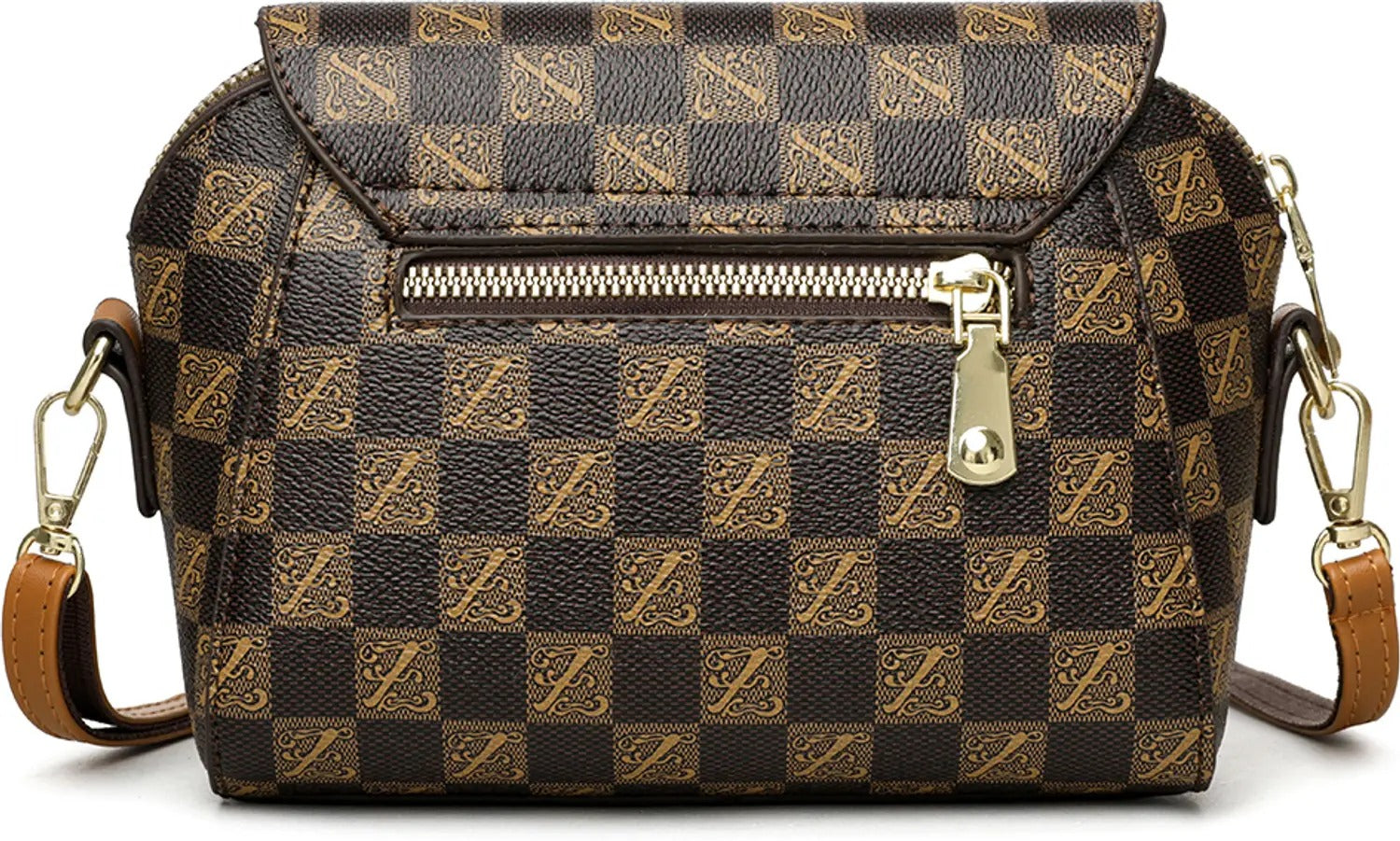 Monogram Check Crossbody Sling Bag — Stylish Everyday Mini Purse